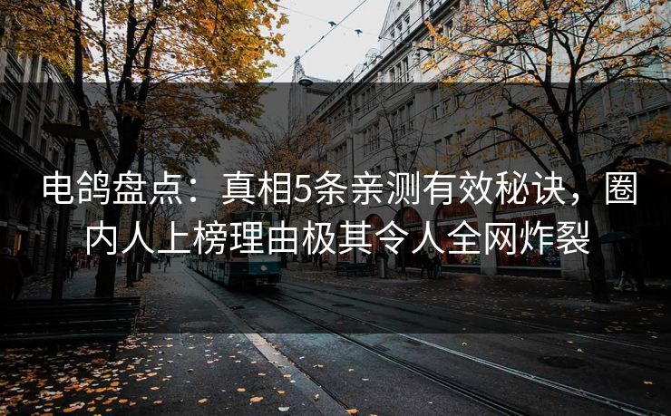 电鸽盘点：真相5条亲测有效秘诀，圈内人上榜理由极其令人全网炸裂
