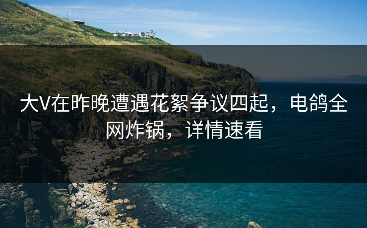 大V在昨晚遭遇花絮争议四起，电鸽全网炸锅，详情速看